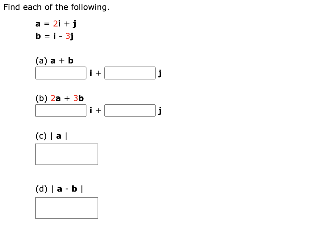 questions. , (a) Find the sum of the vectors. , (a) Find