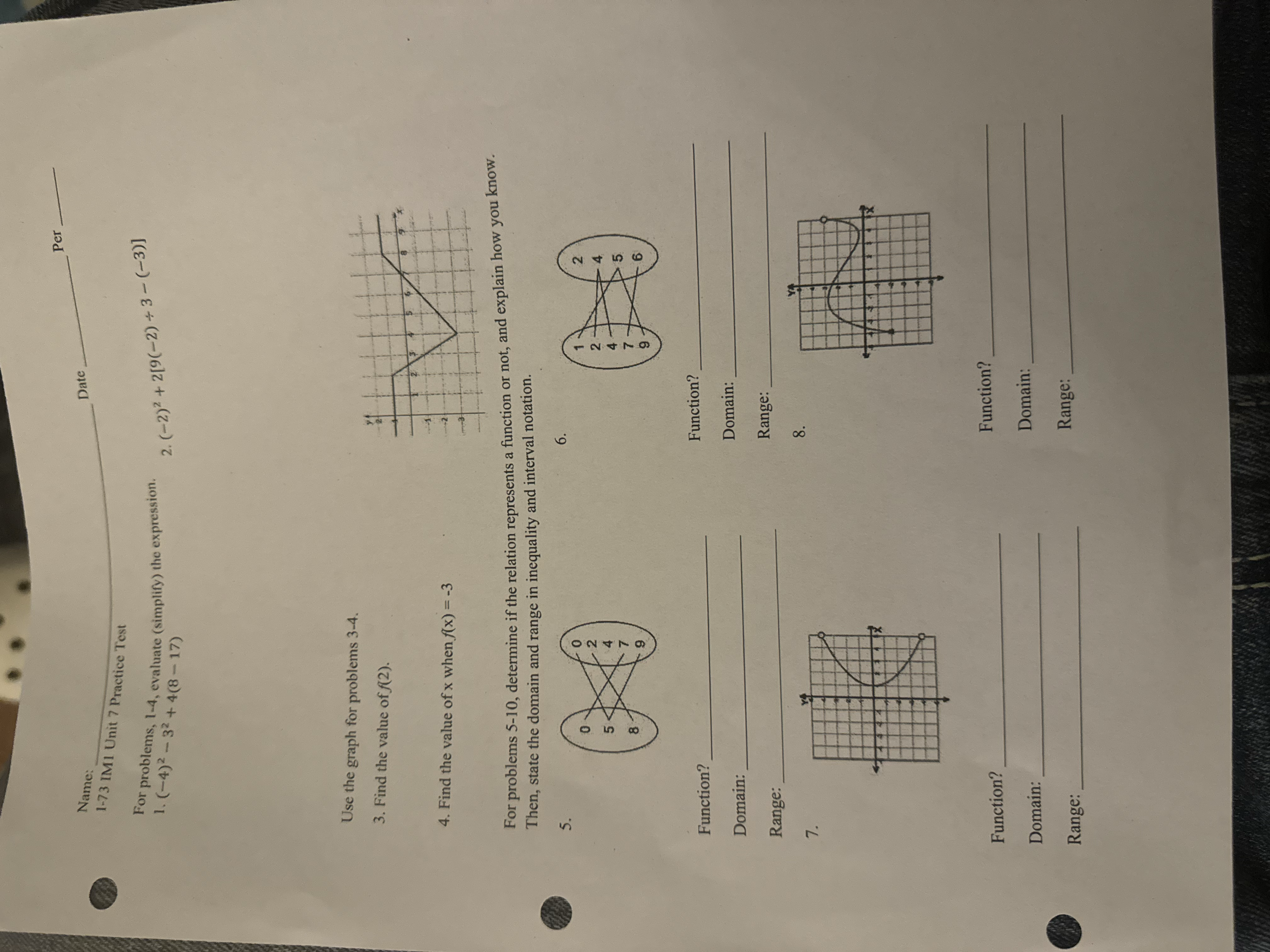 Answer all correctly and show work, please. I'll leave a positive review.