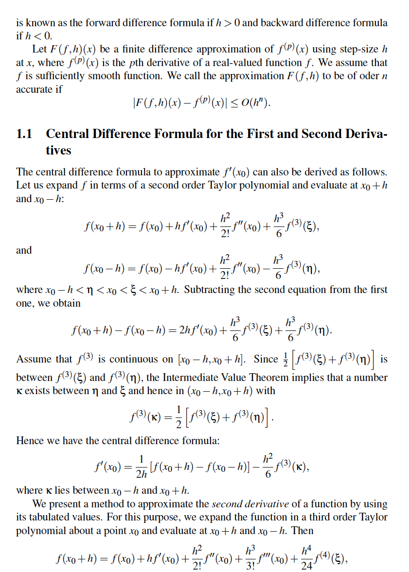 f is fourth order accurate: 22 f -f(x - 2h) + 16f(x