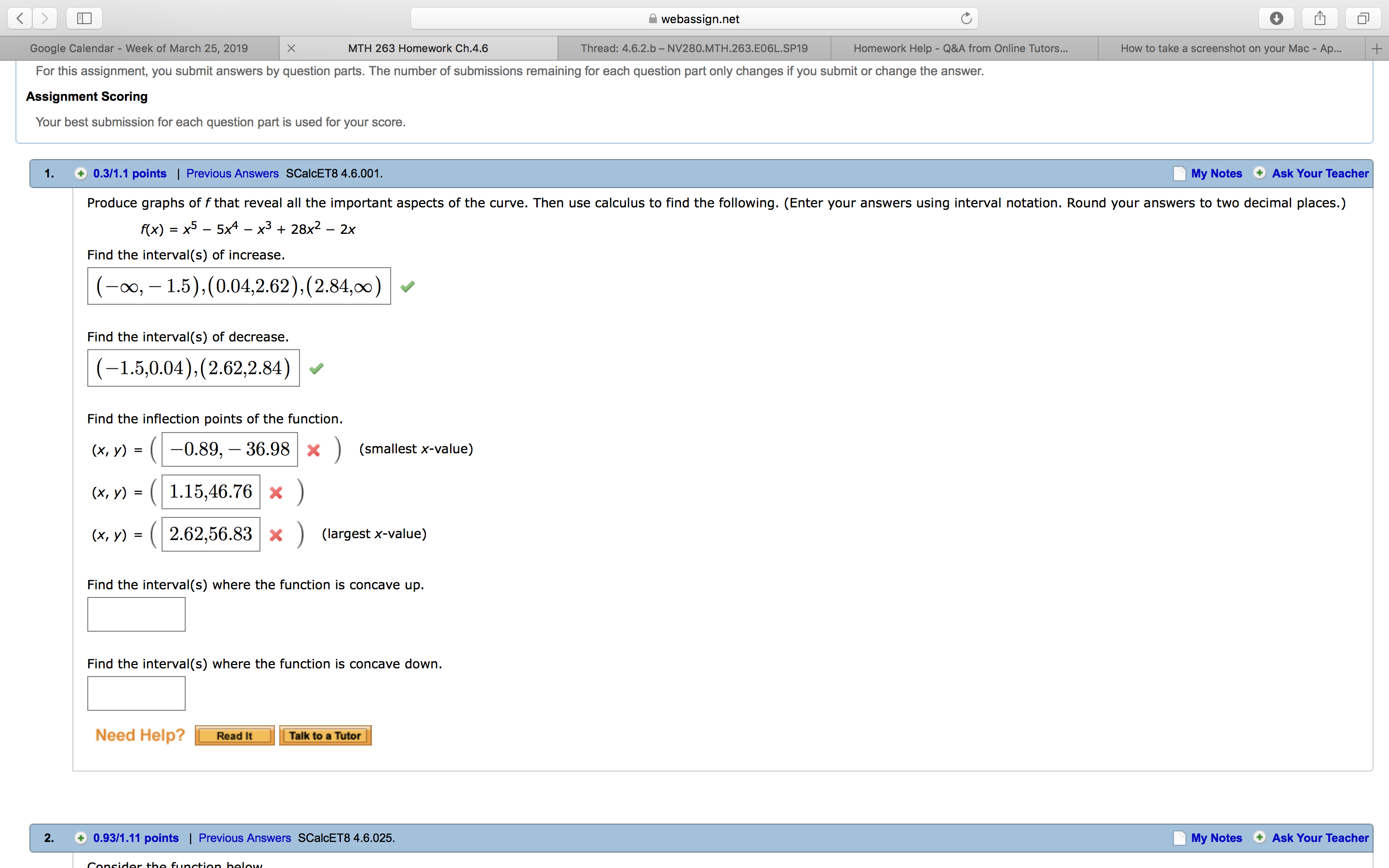  ) [ ED A webassign . net Google Calendar - Week