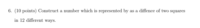  6. (10 points) Construct a number which is represented by as