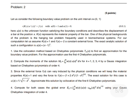 sol the question Problem: 2 (5 points] Let us consider the following
