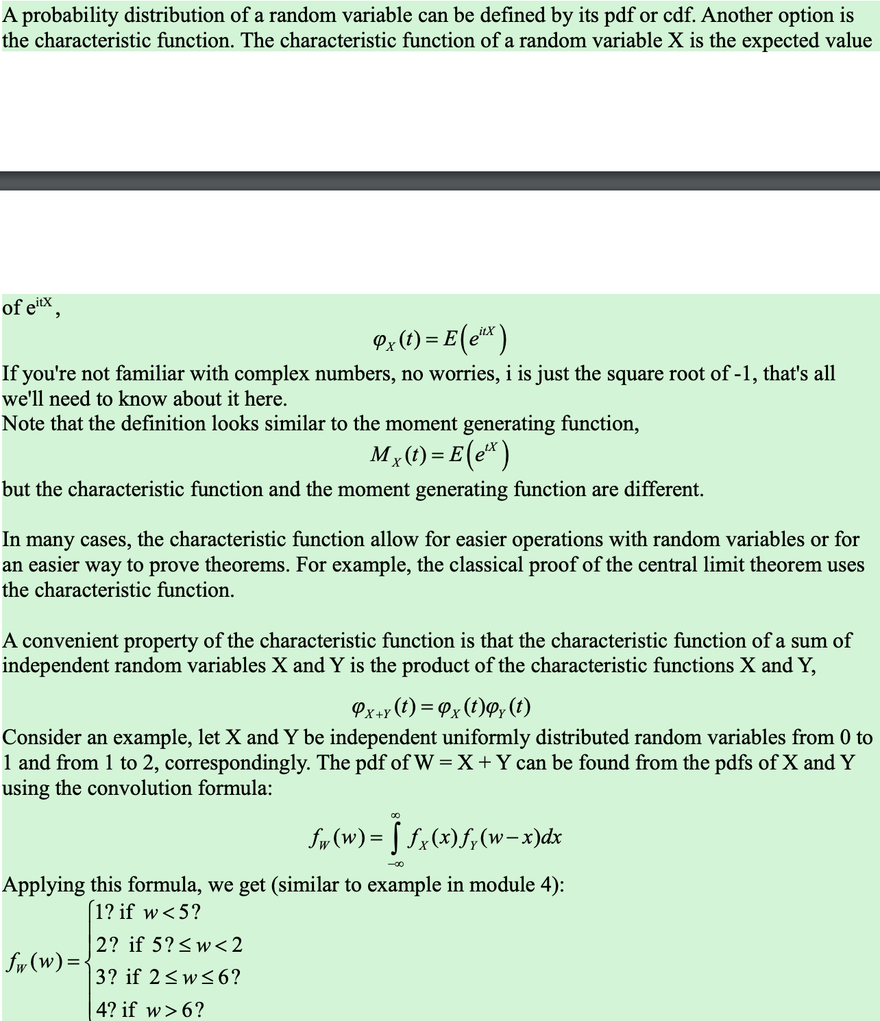  A probability distribution of a random variable can be defined by