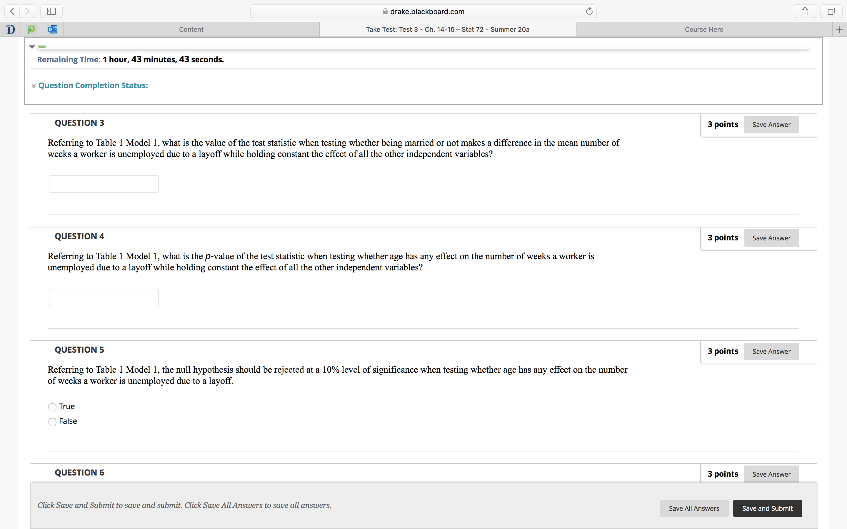 C [I i 5' ' Content Take Test: Test 3 Ch. 14-15