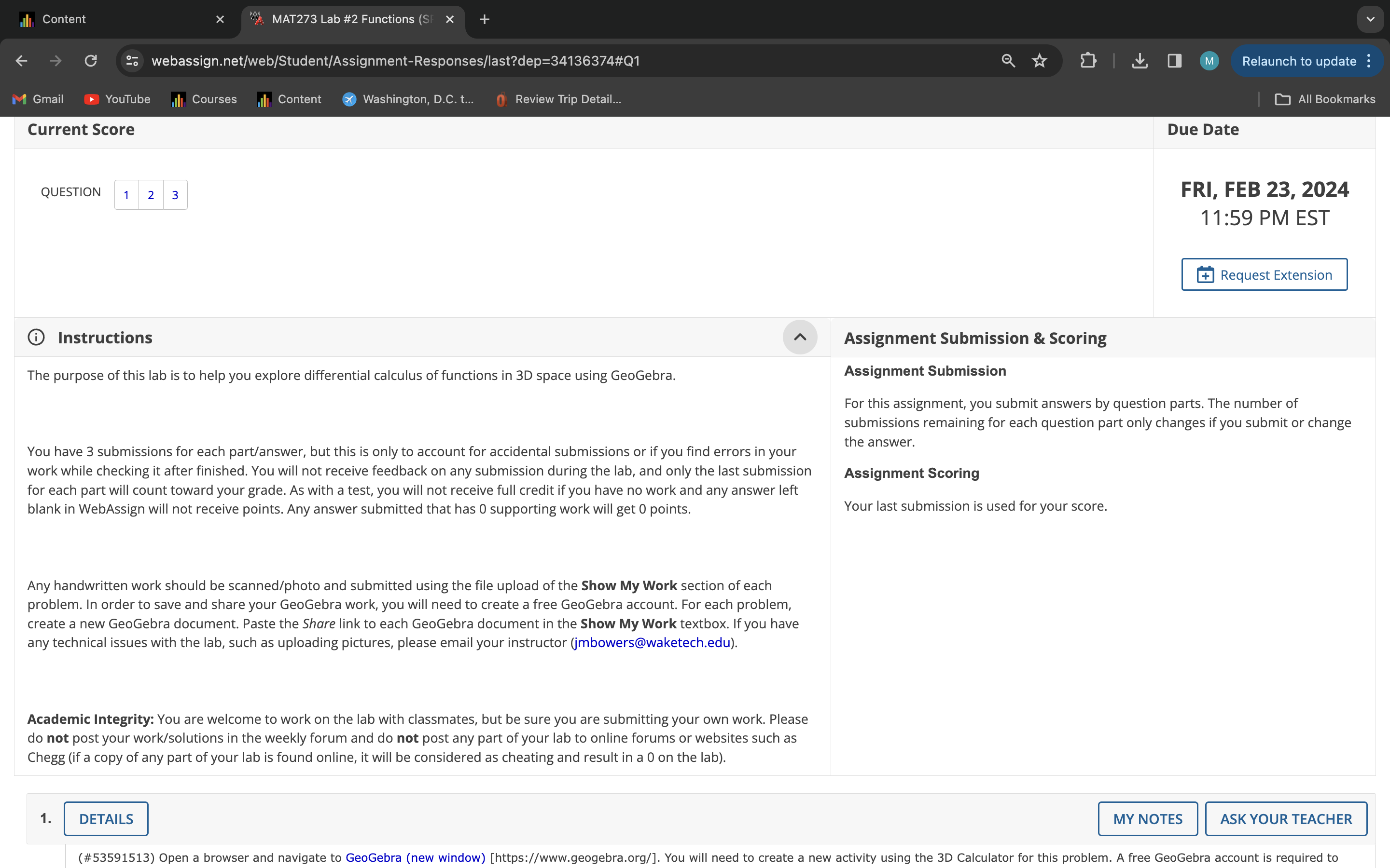  N LIS "k MAT273 Lab #2 Functions (S X + =