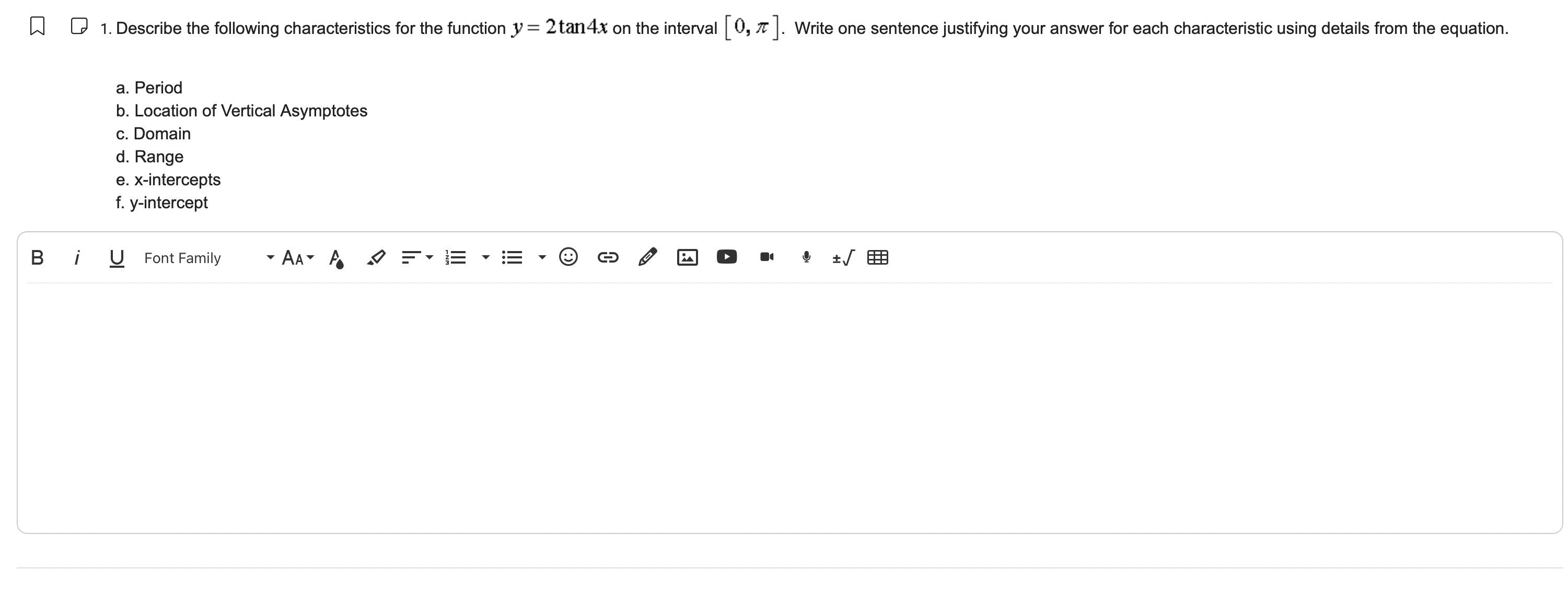 and a vertical displacement of 2? O y:tan(%) +2 O y:tan(2) O