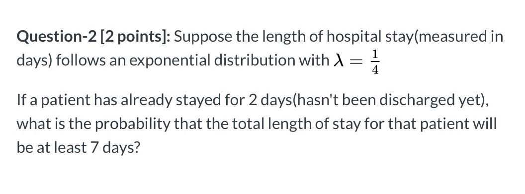 Please help me with the following question Question-2 [2 points]: Suppose the