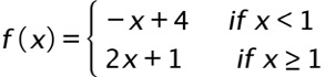real numbers. Graph each piecewise function. Then determine whether or not the