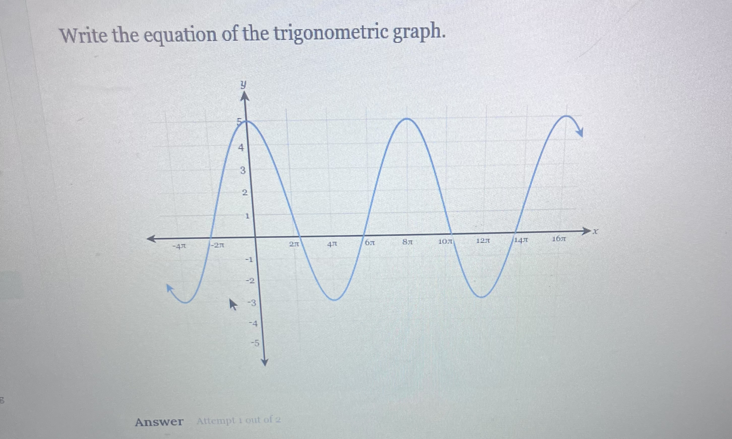 or 7 for the box next to x. try y COS A