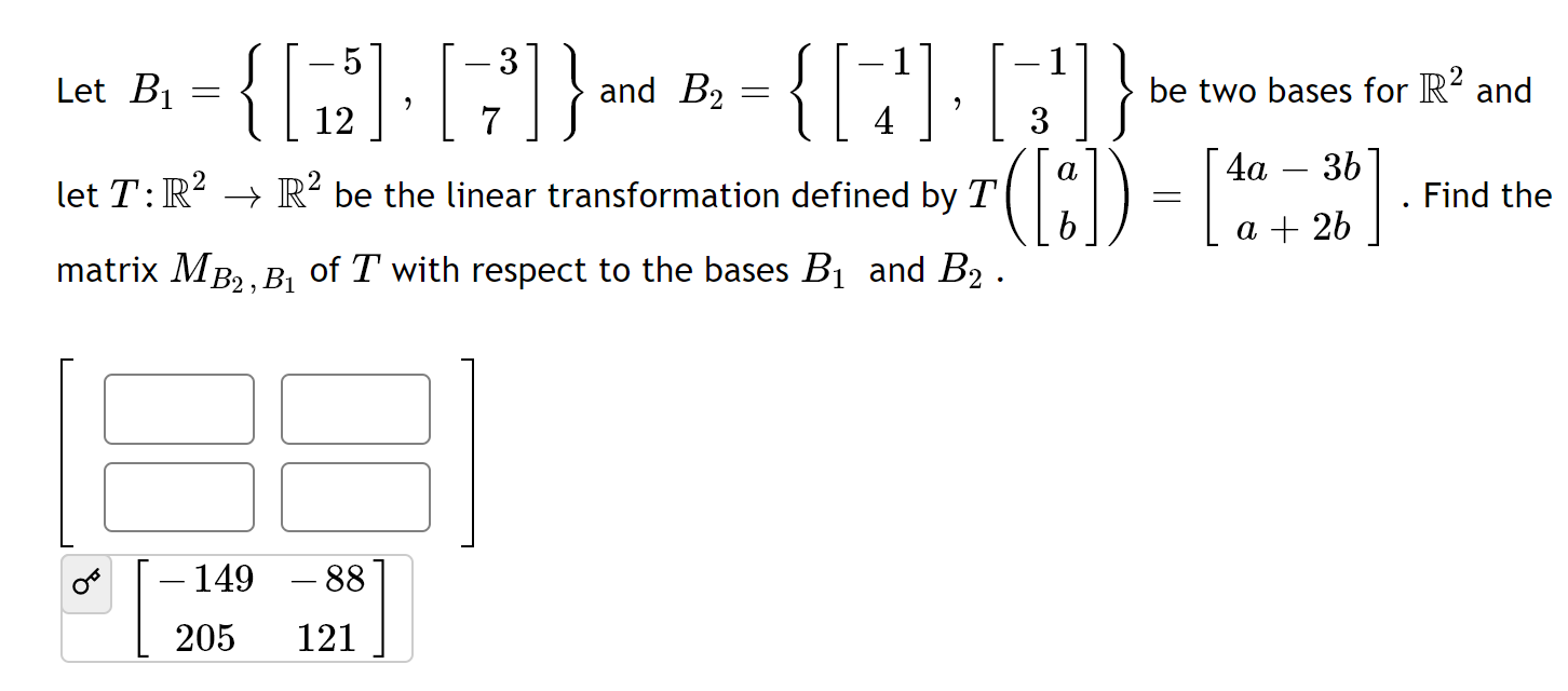Please teach how to solve Let B1 : { [125] , [773]