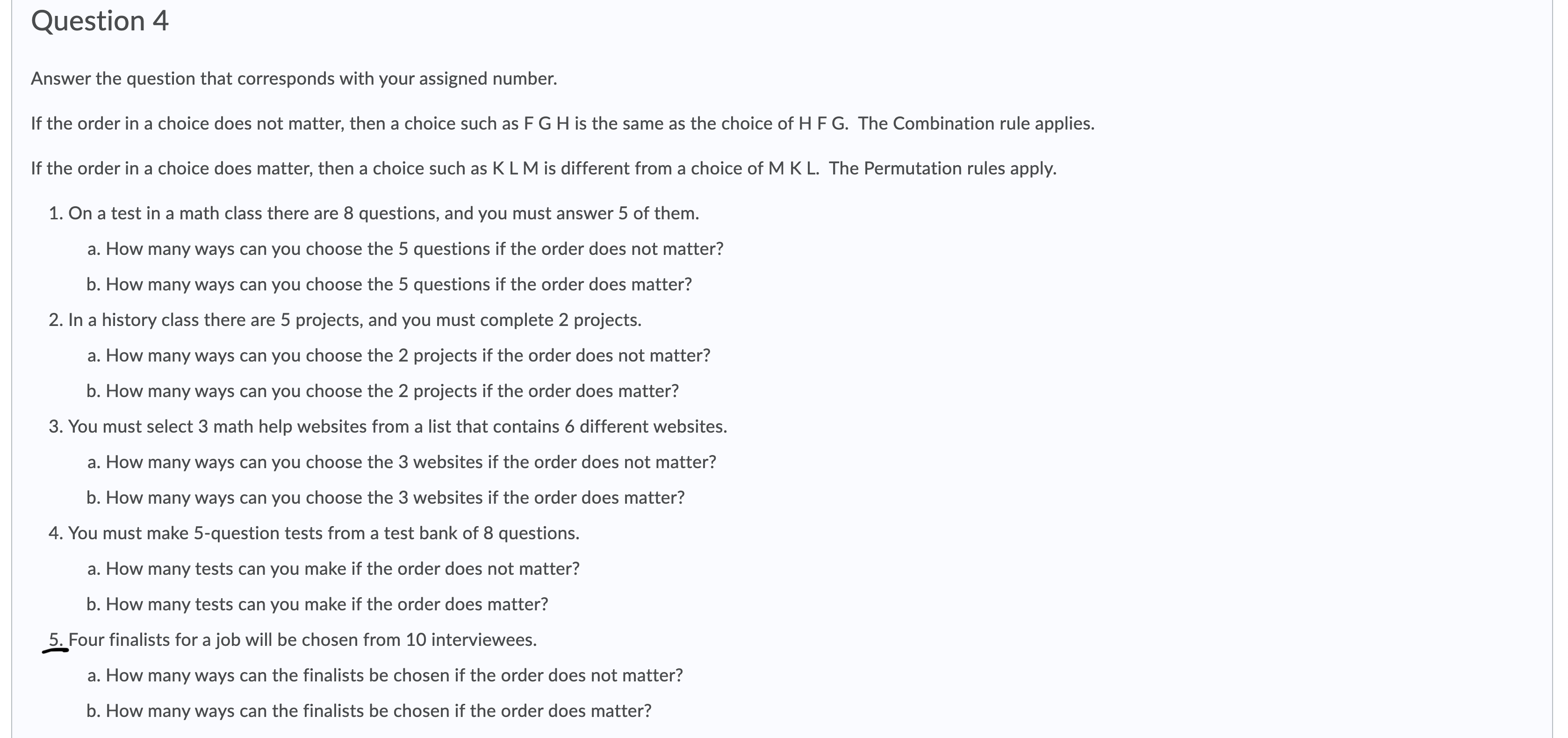 times for each of the months January - October (10 months). a.