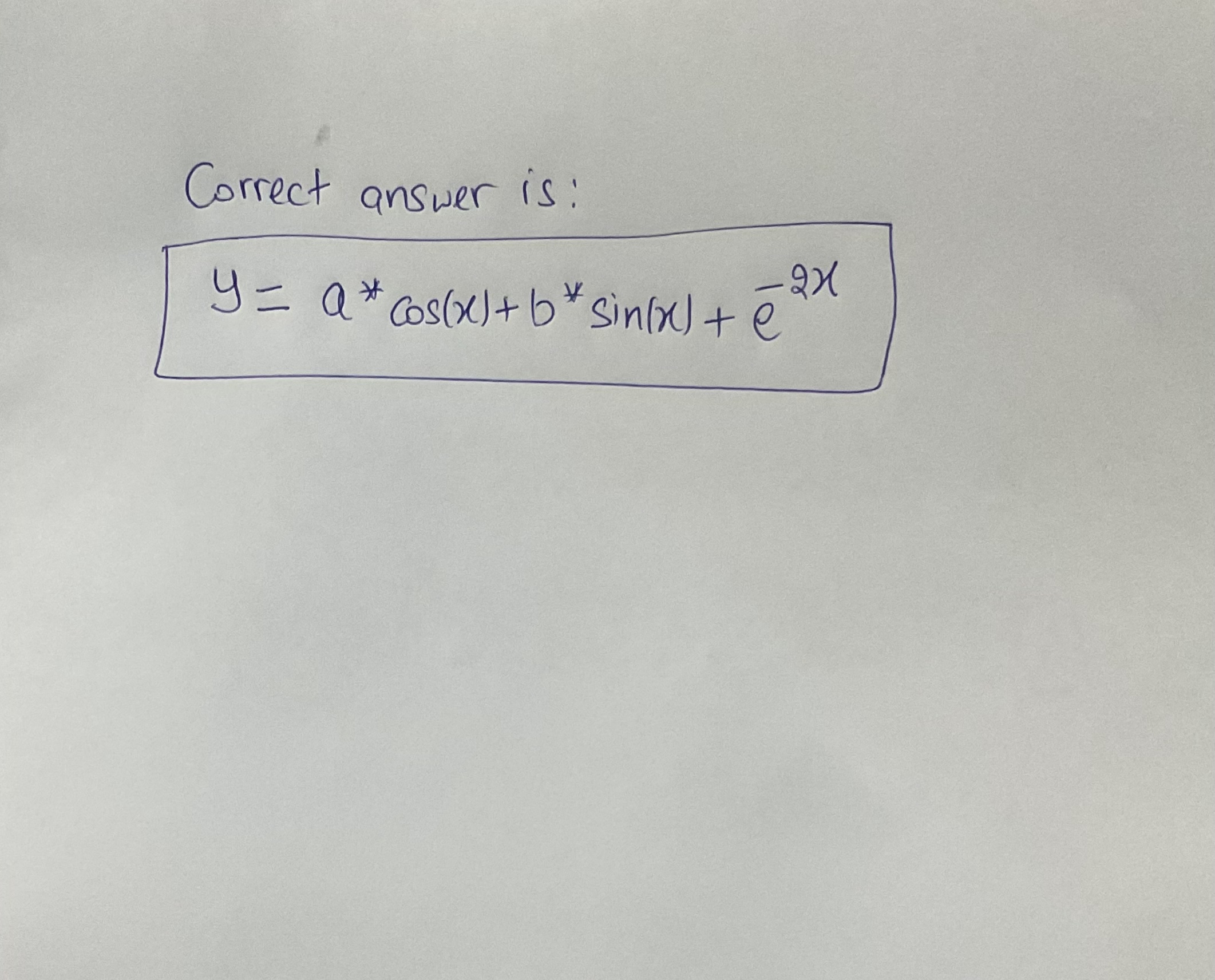 homogeneous differential equation H y + 1y = I] can be written