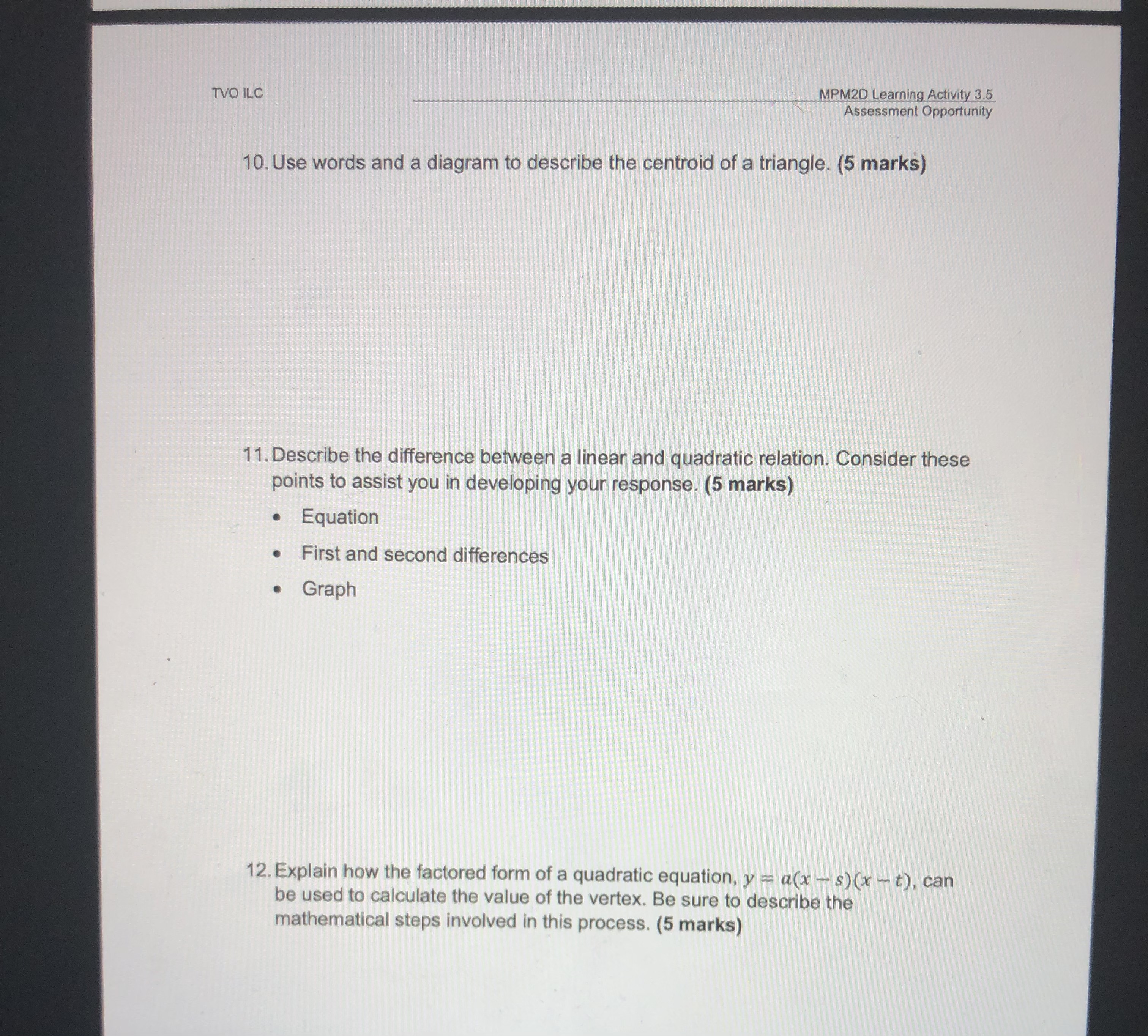 Algebraic equation (2 marks): I Lily is very happy with the fuel