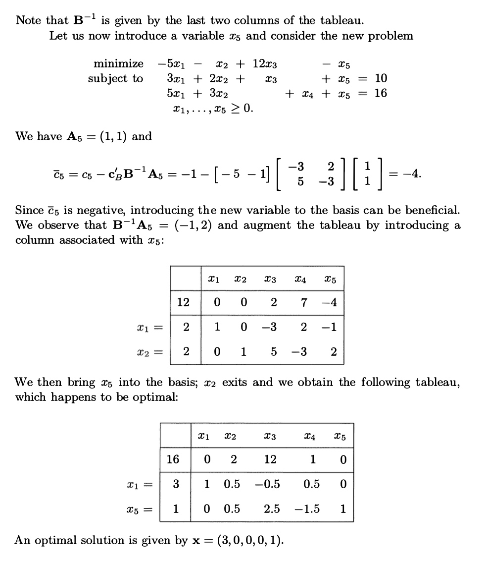the basic variables and let B(6) be the corresponding basis matrix, as