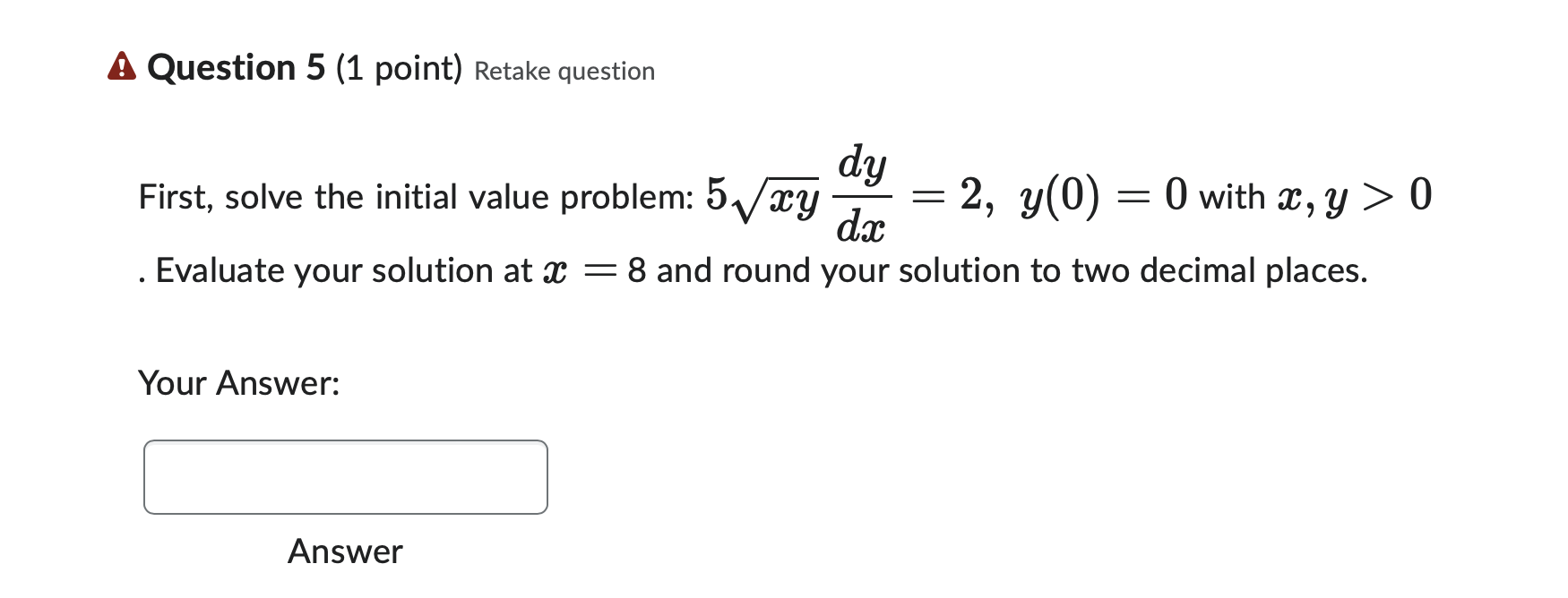 with " |y| 0 44 . Evaluate your solution at * =