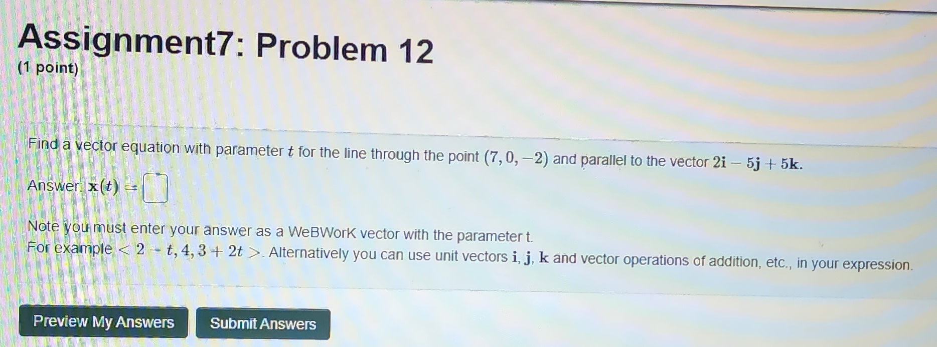 0.133 (in radians) Note: You can earn partial credit on this problem
