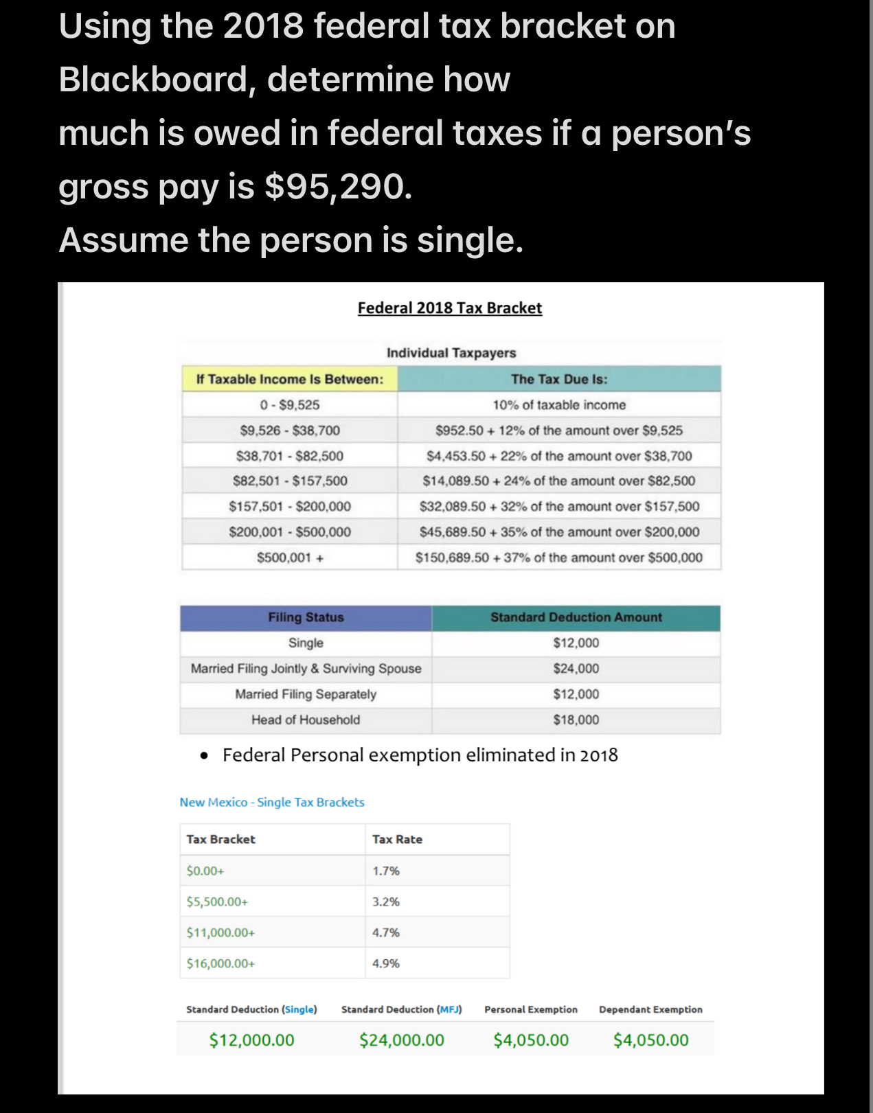 Show step by step answer and clear written answer. Using the 2018