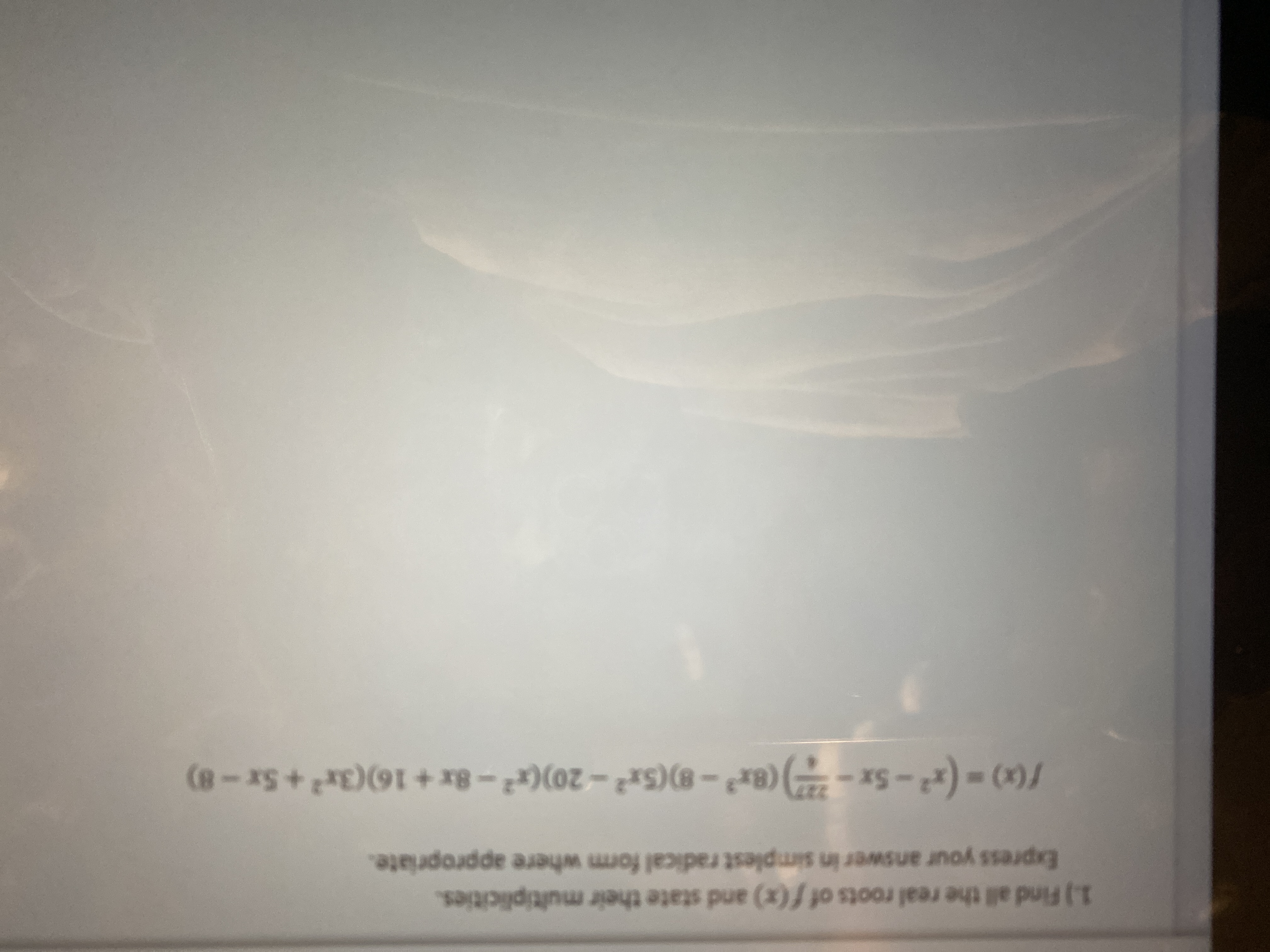 Please help me with this question I don't understand 1.) Find all