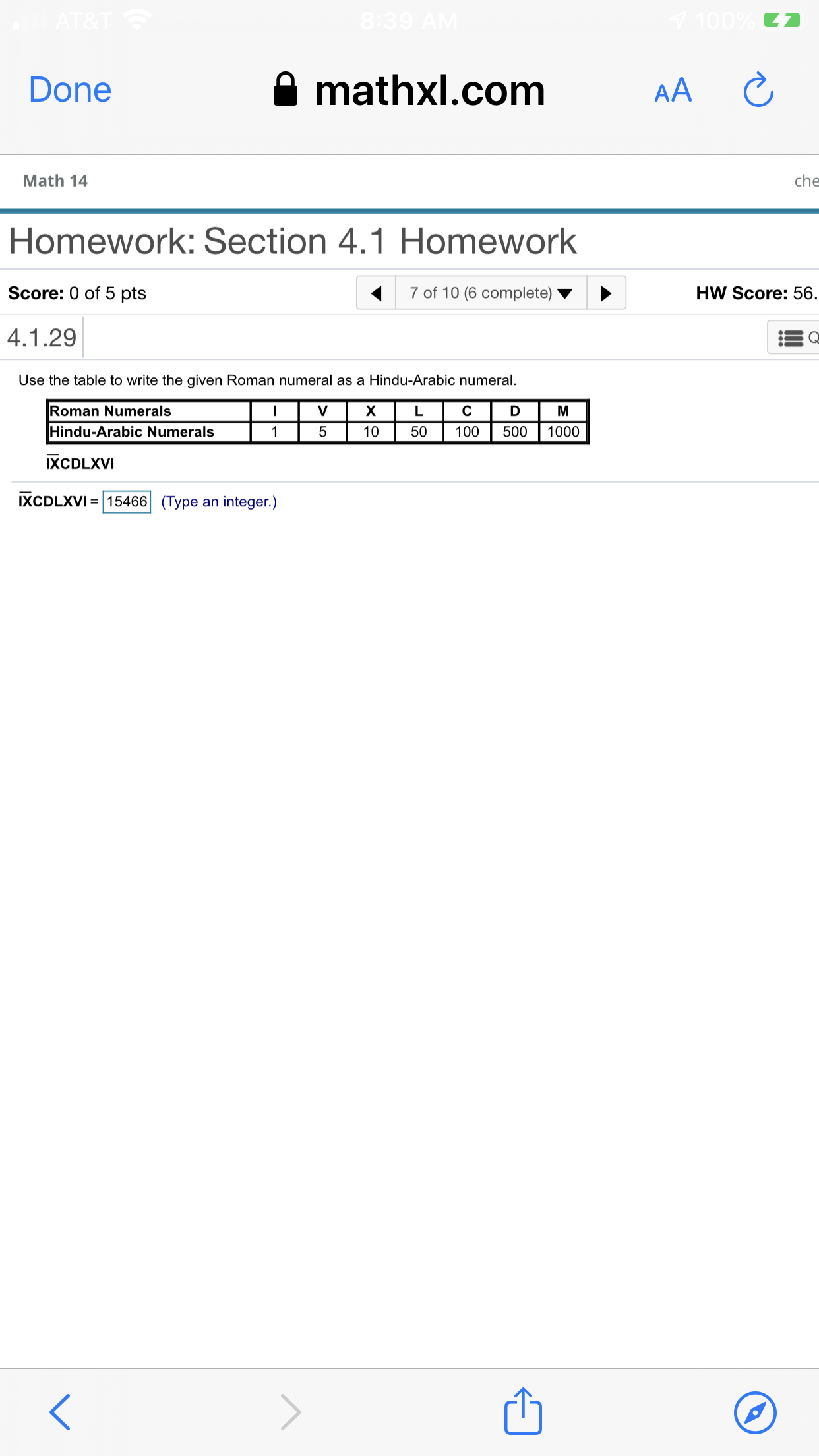 The number in the box was marked wrong pls help 8:39 100%