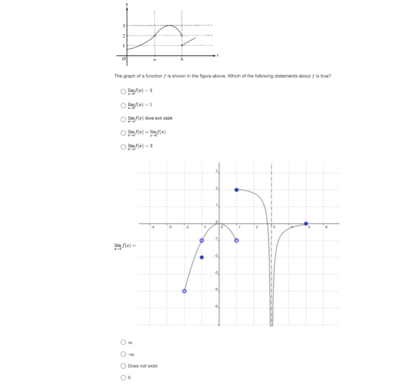 O True True or False: lim x +3x- 1 - 2 O