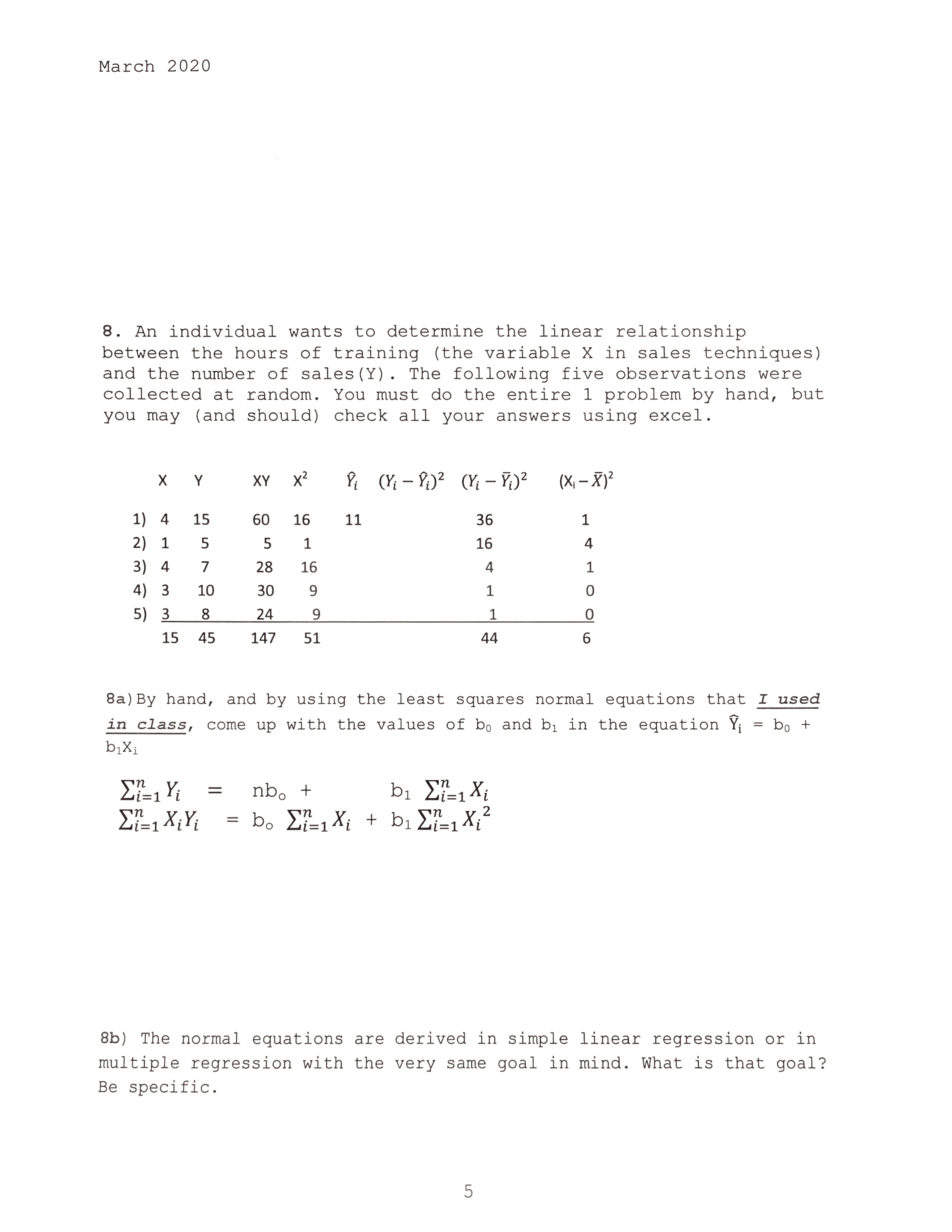 value of 59. First you must find all five values of 7tby