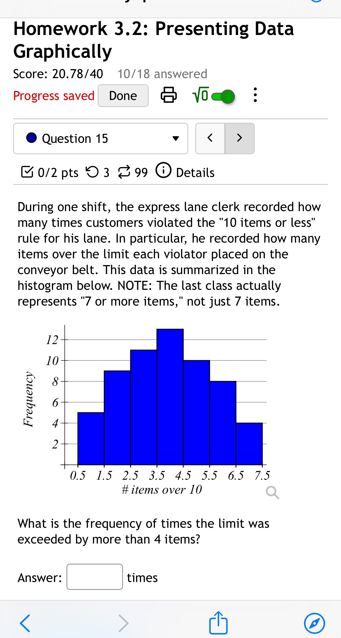 - u N Homework 3.2: Presenting Data Graphically Score: 20.78/40 10/18