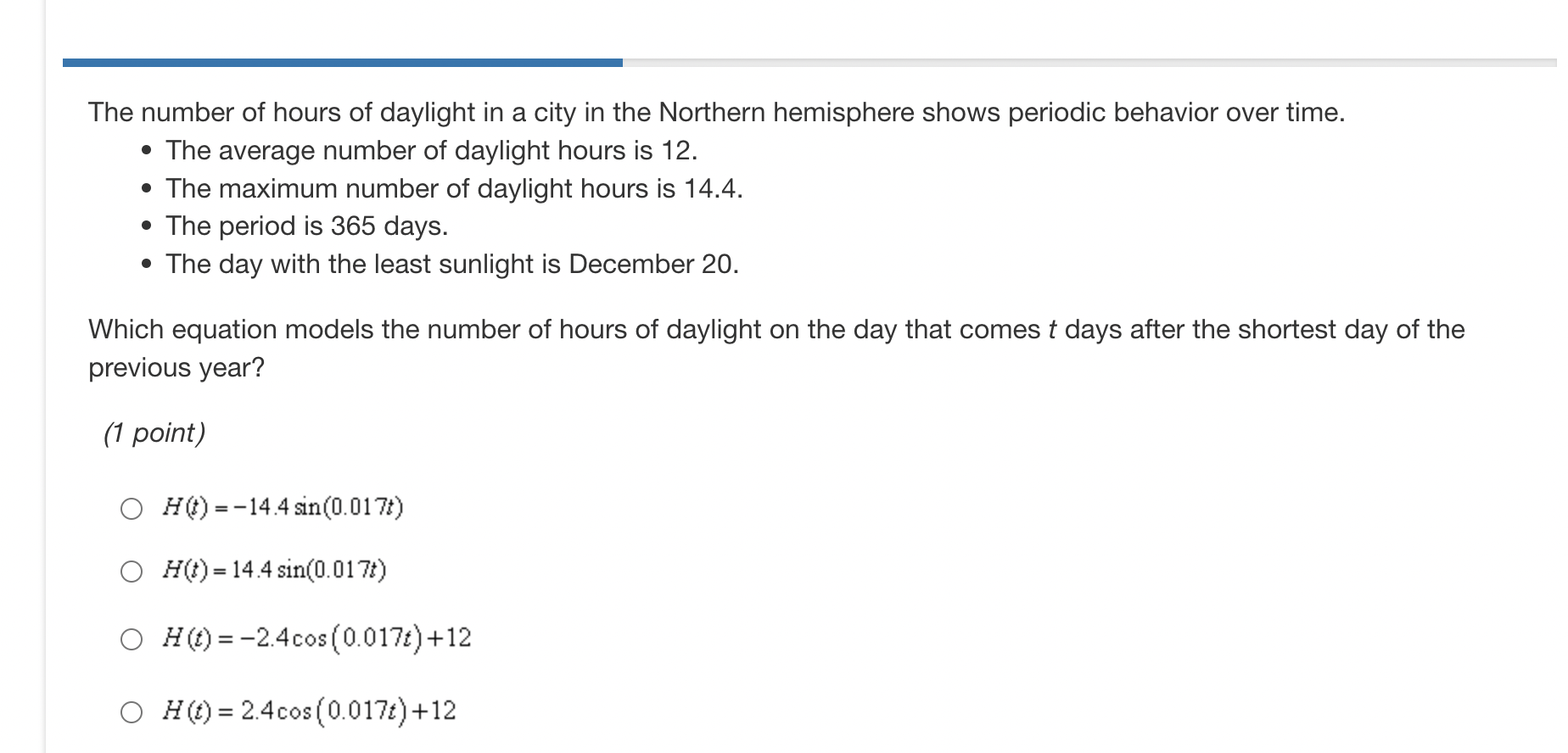 minimum at x = 37. Which of the following could be the