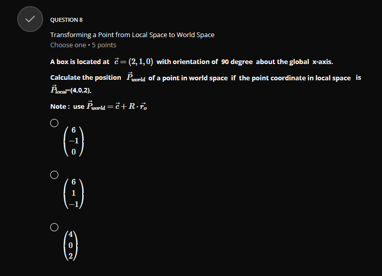 O (I -2)2 + (y -1)2 + (2 +5)2 -9 O (z