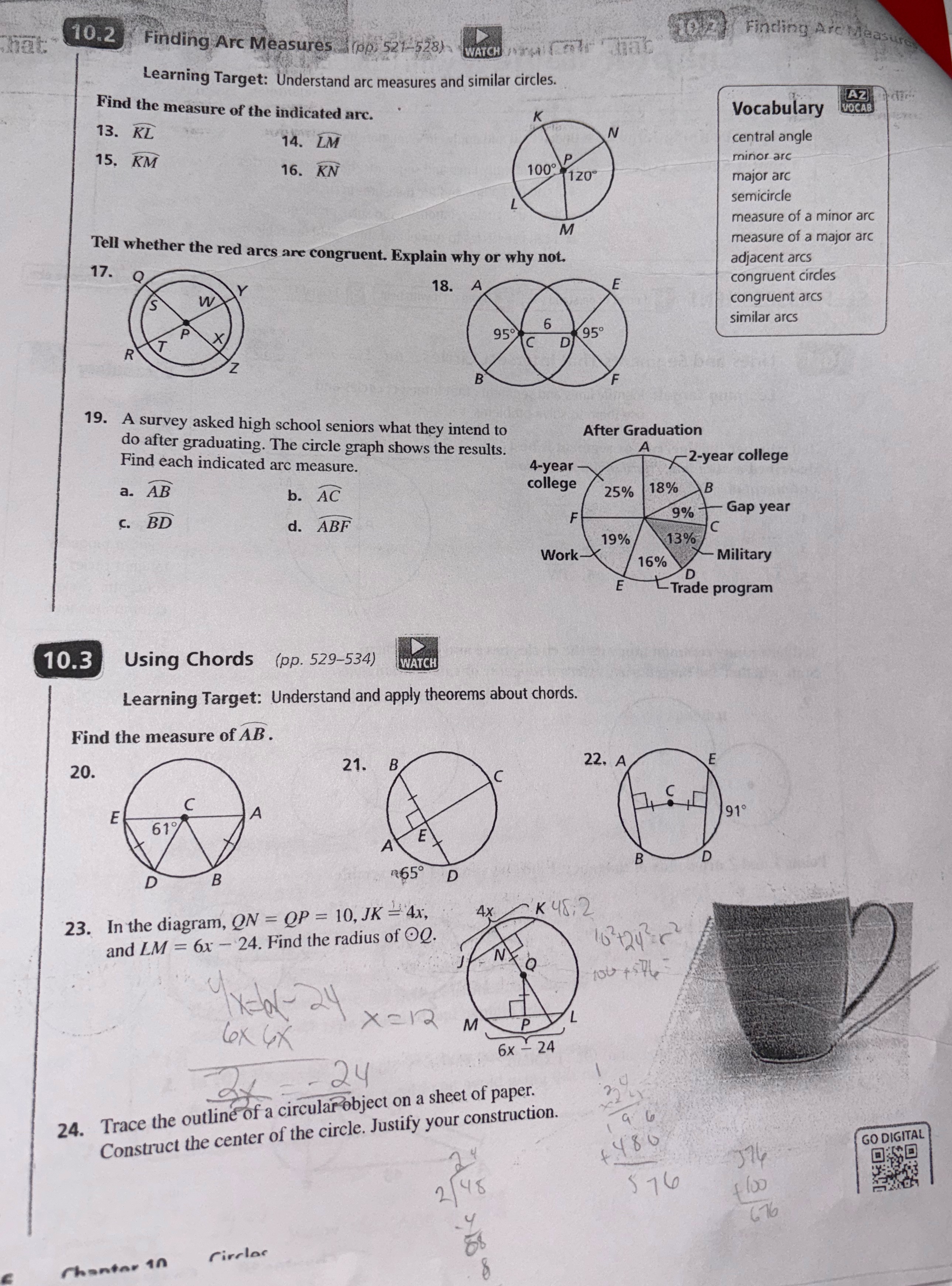 Help That 10.2 Finding Arc Measures (pp. 521-528) . WATCH mull hab
