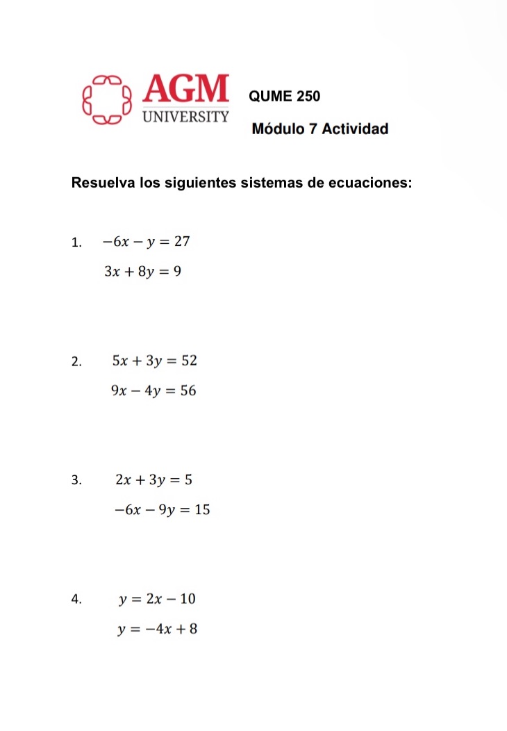 Conteste cada uno de los ejercicios y problemas de forma clara, organizada