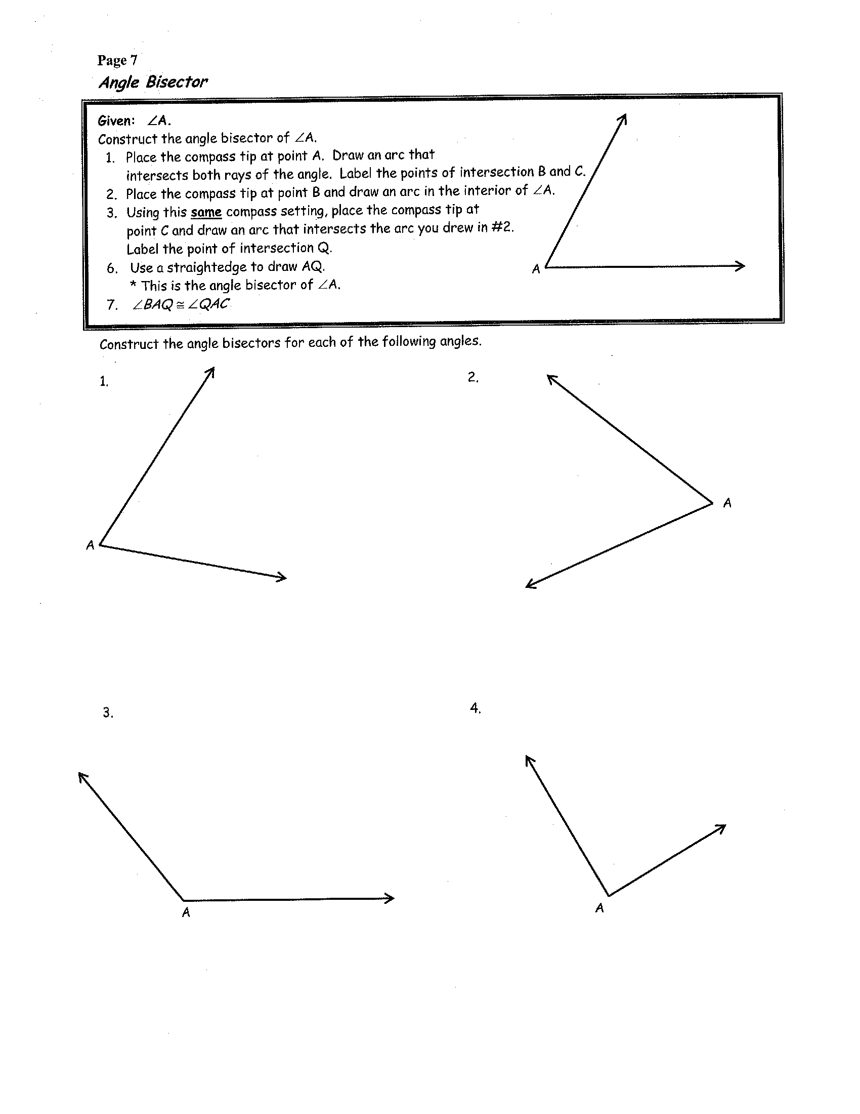 Label The poinTs of inTersecTion wiTh The rays 3 and C. .