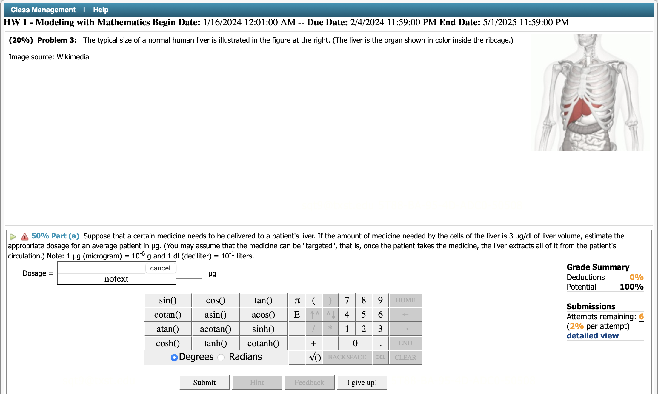  Class Management | Help HW 1 - Modeling with Mathematics Begin