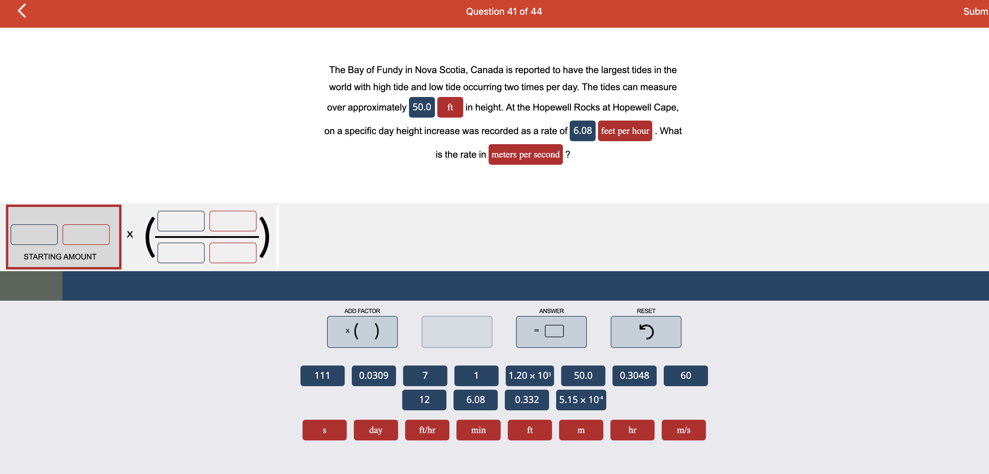 is below with those numbers, please?!Question 27: Question 27 of 44 S]]