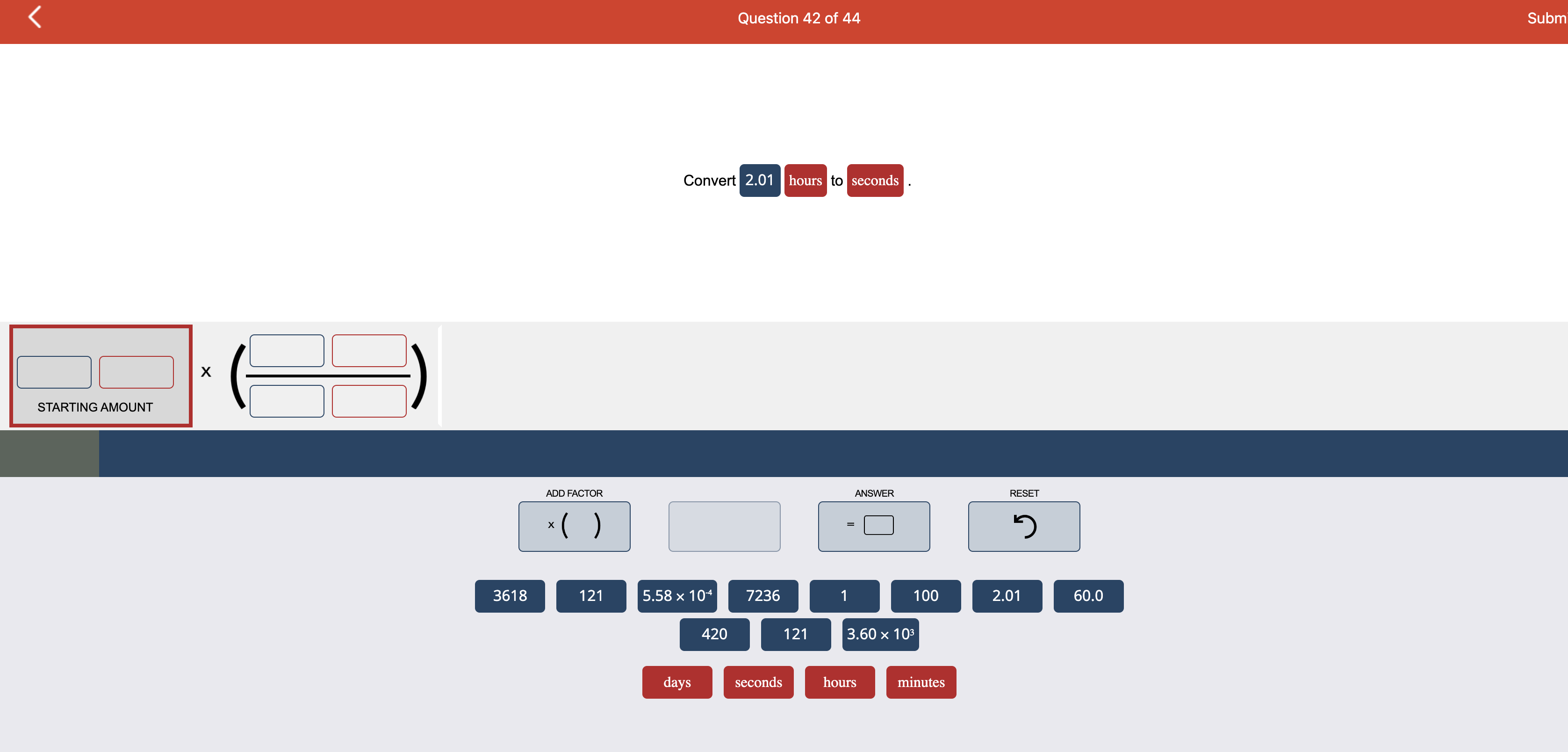 The answer to the calculation below with the correct number of significant
