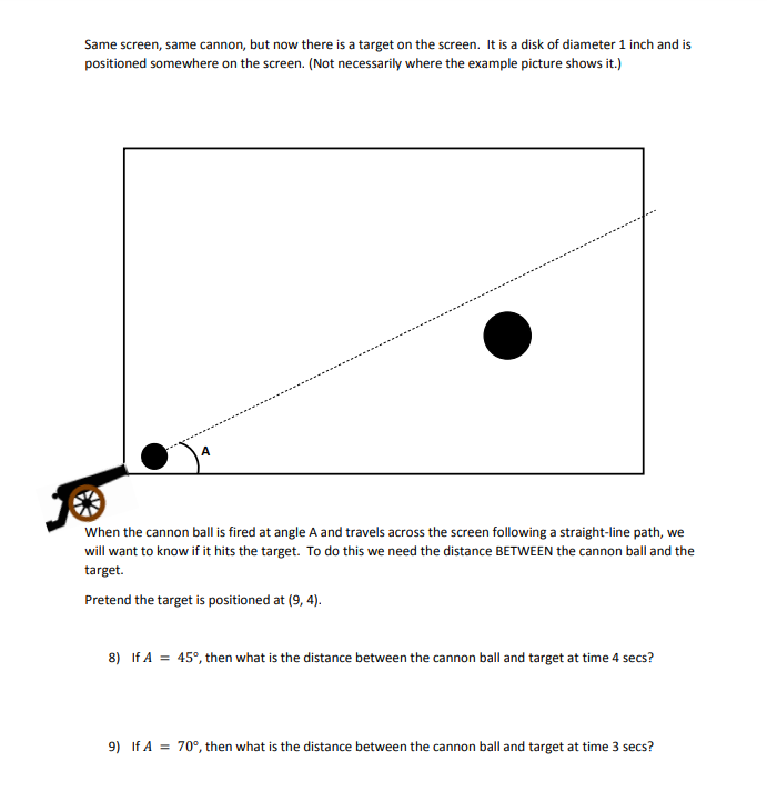 12 by & inches. The game has a cannon in the bottom