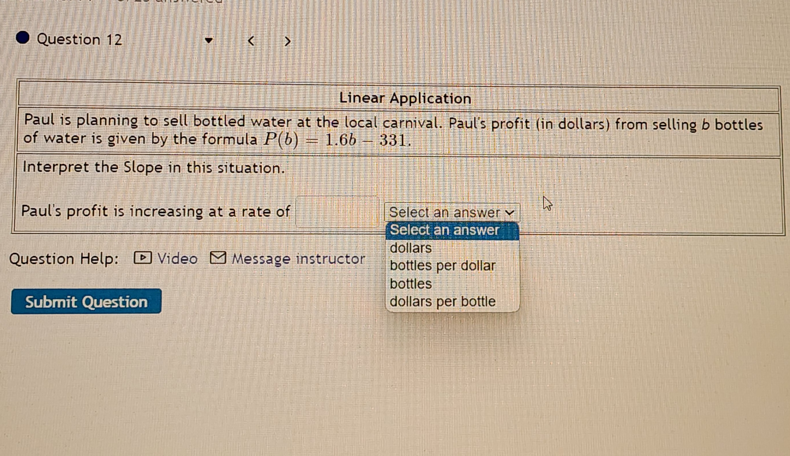 3300q represents the balance in your college payment account after q quarters.