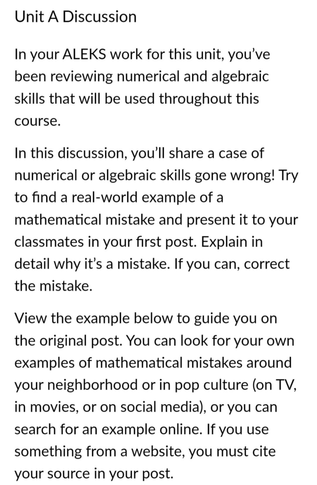 one example to support your response. (Example choices include an anecdote, a