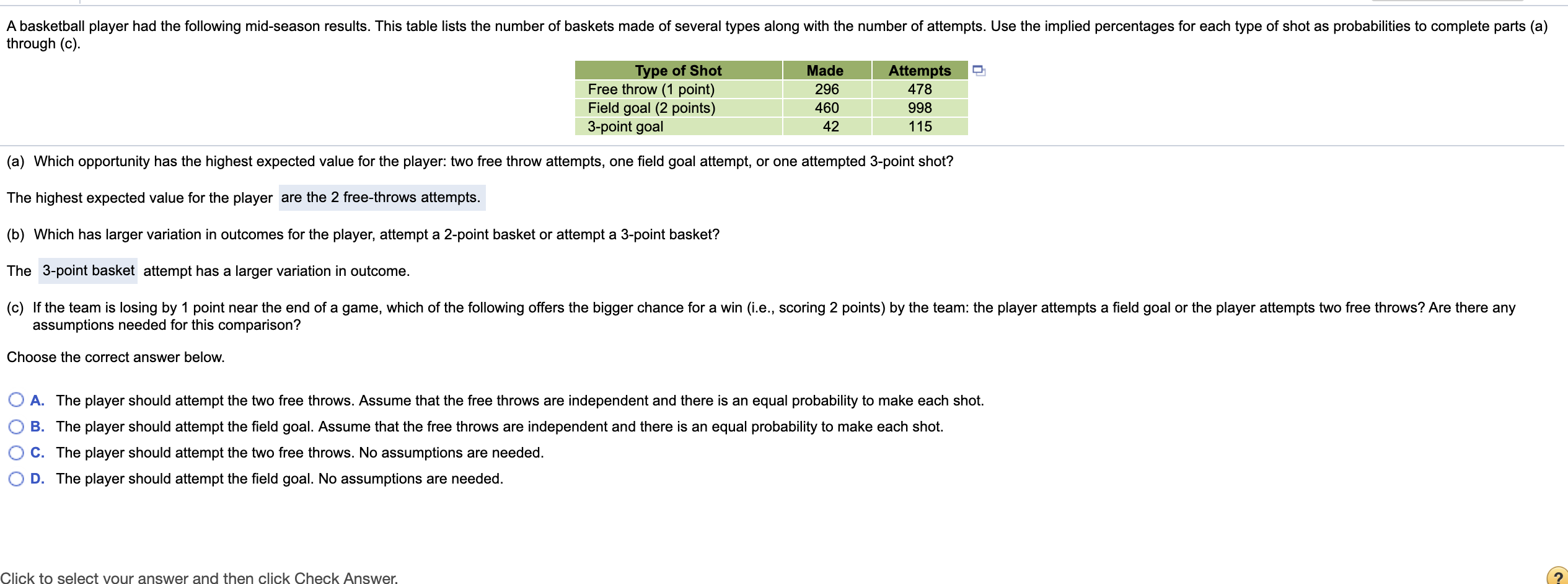 Need help with the last multiple choice part. See attached. A basketball