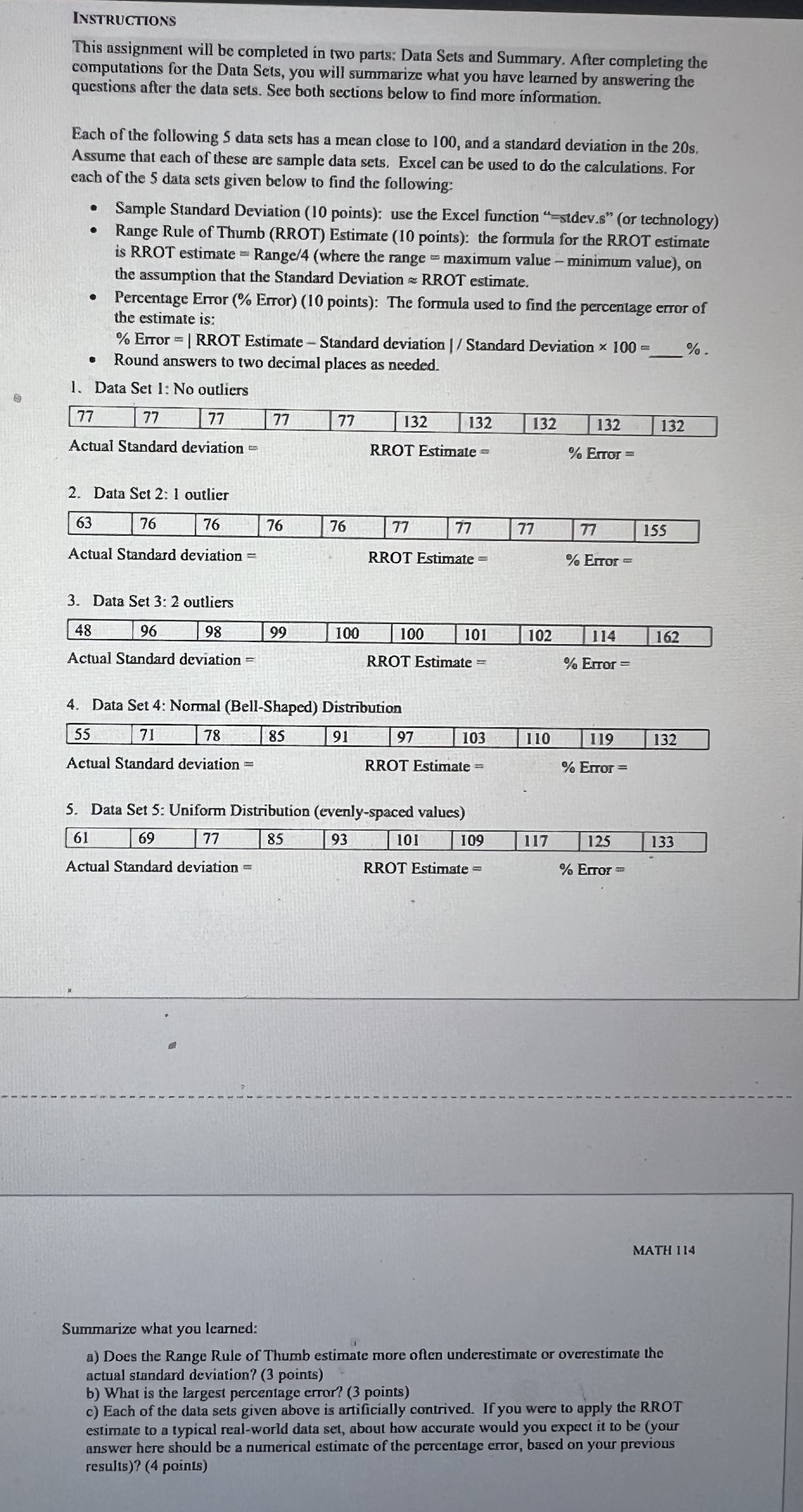 Please answer BOTH parts! Thank you! INSTRUCTIONS This assignment will be completed