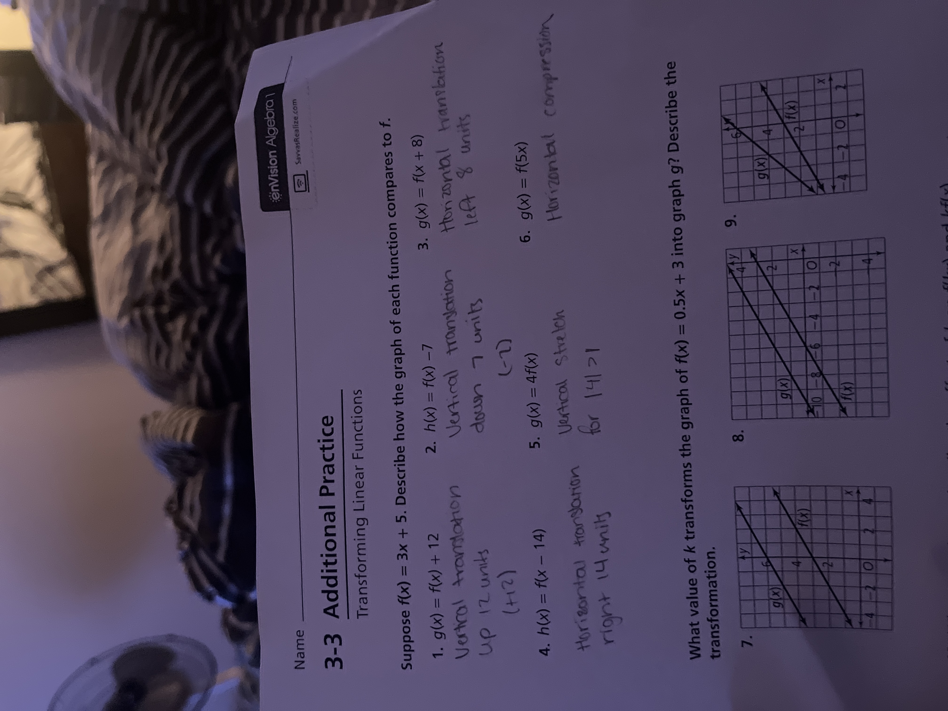 when -1 and based on graphs from numbers 7 8 and 9