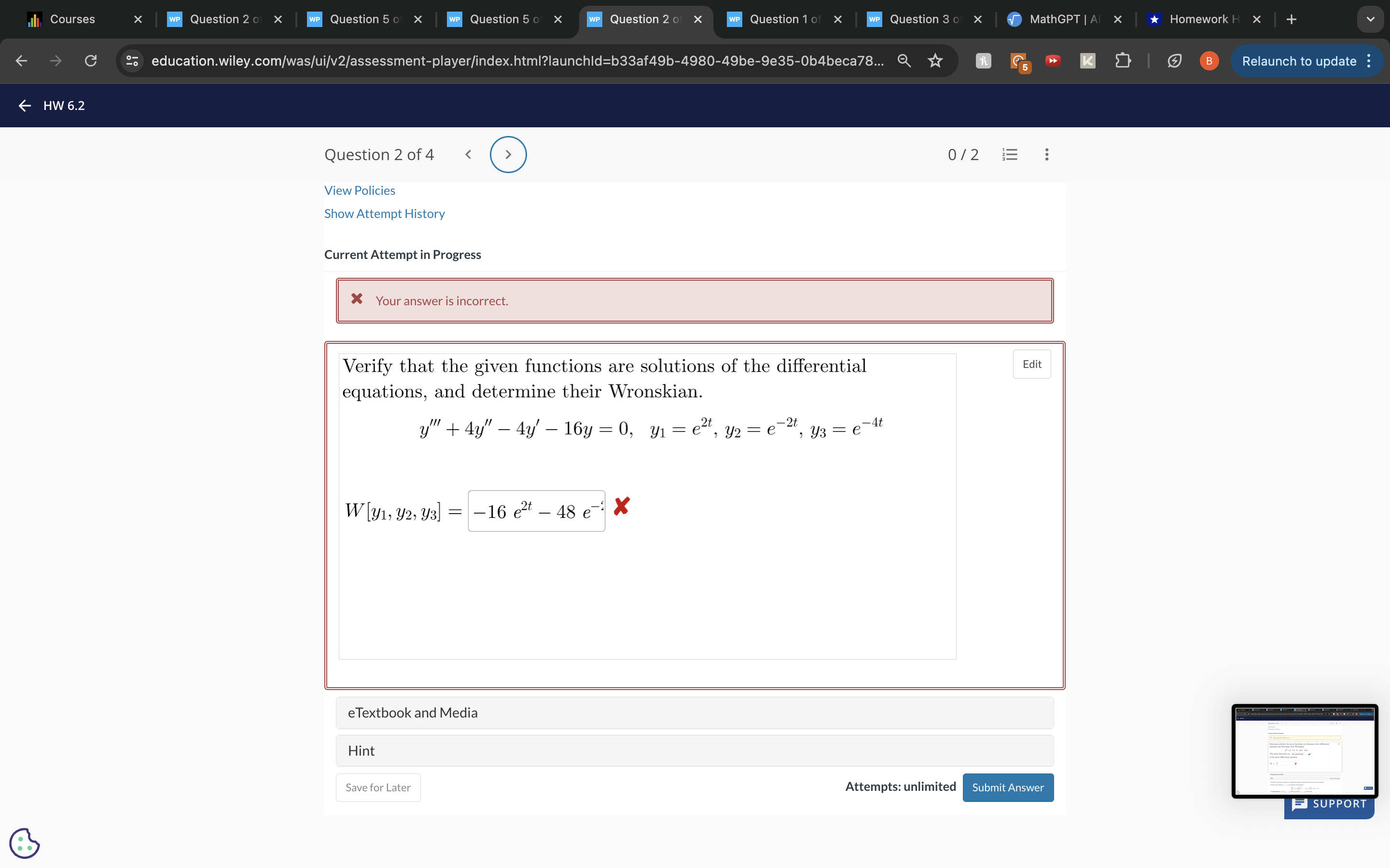 0 X WP Question 5 0 X WP Question 1 of X