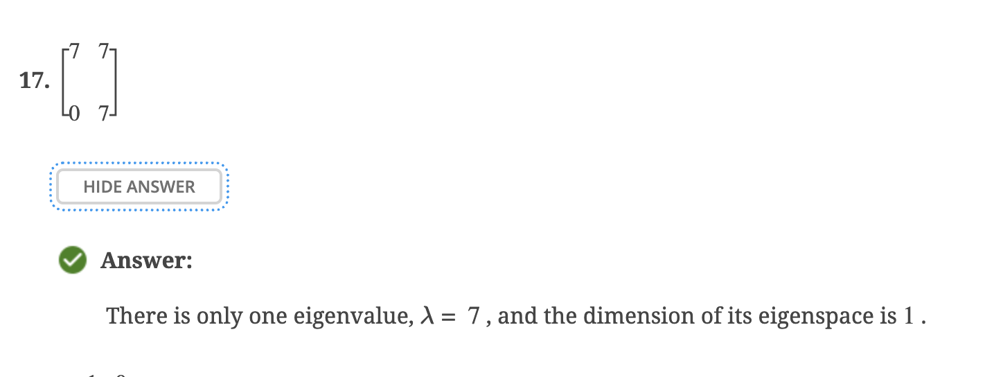 please explain step by step. show that the matrix is not diagonalizable.