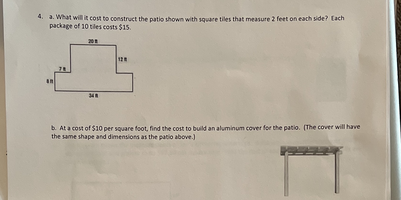 Do 4a And 4b 4. a. What will it cost to construct