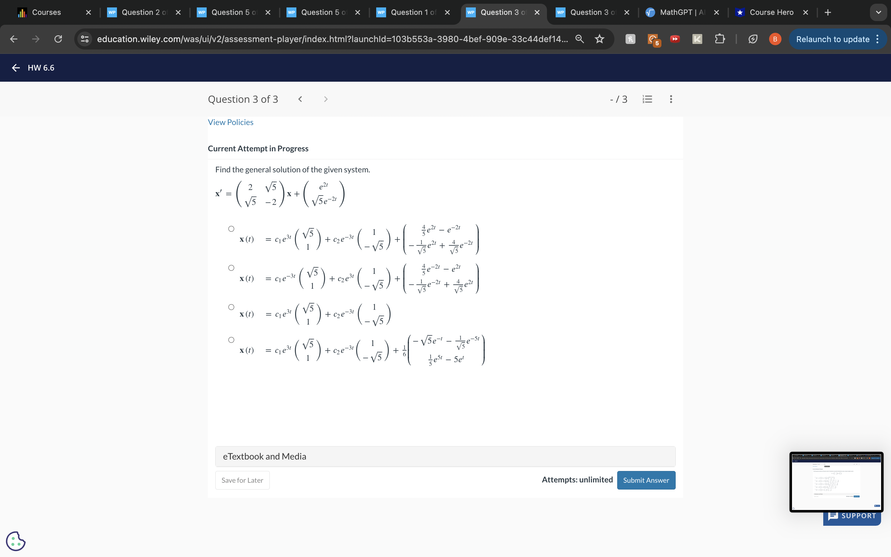 01 X WP Question 5 0 X WP Question 1 of X