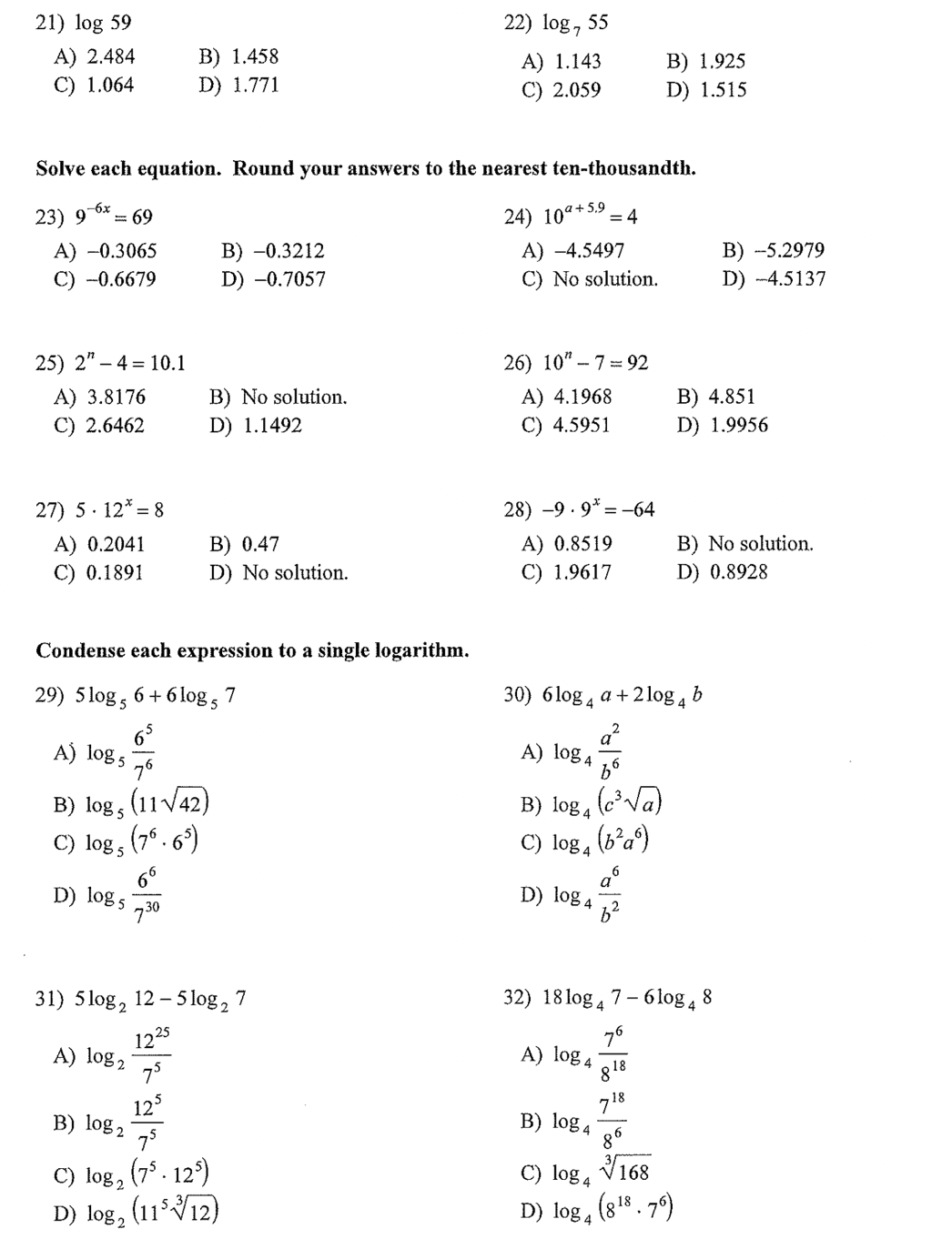 C) d = 33 D) d = 30 Find the common ratio.