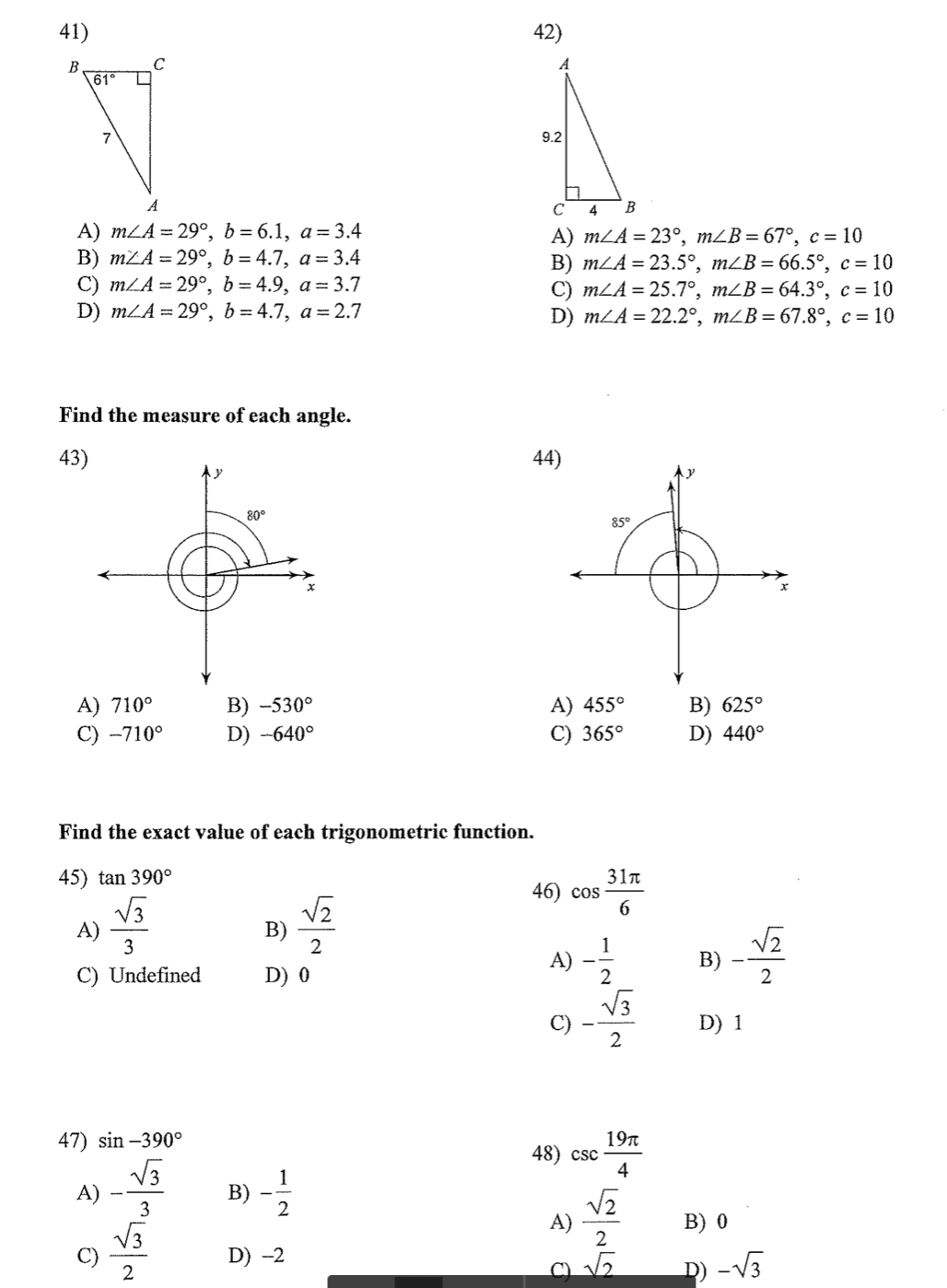A) r=-3 Br= A) r= -6 B) r= N / C) r=