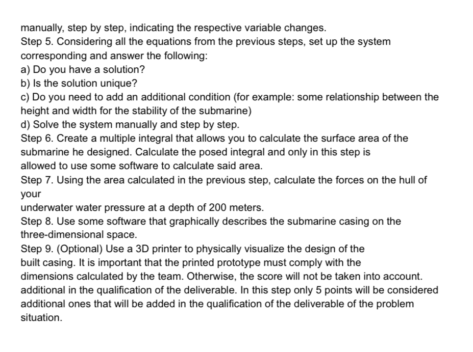 manually, step by step, indicating the respective variable changes. Step 5.