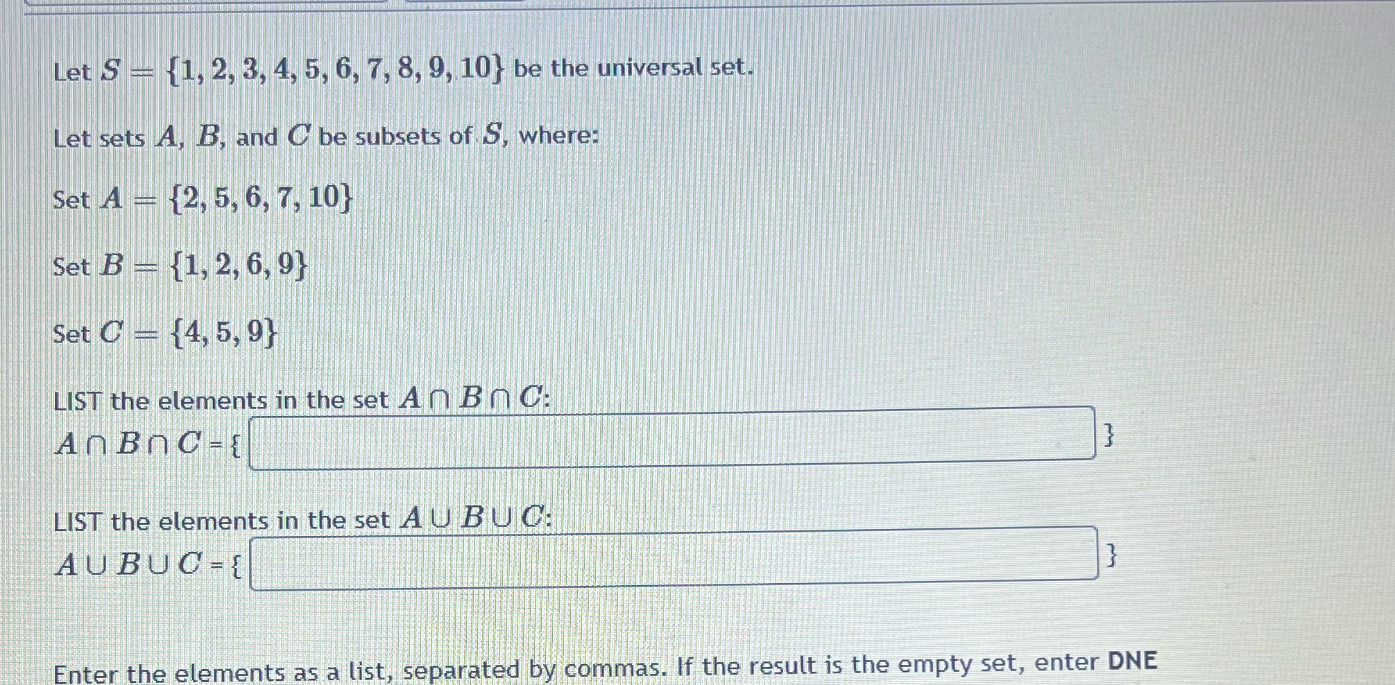 Need help Let S - {1, 2, 3, 4, 5, 6, 7,