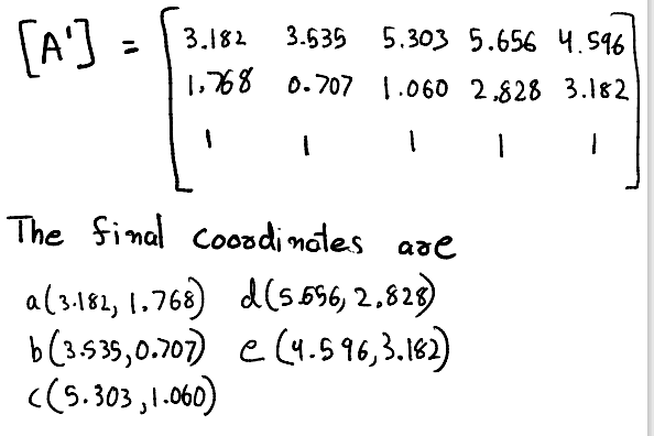 quadrilateral is first uniformly scaled about the point A to be 1/4
