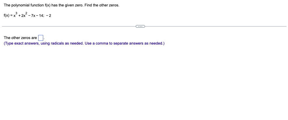 Please Mark Answer Clearly. Thank You. The polynomial function x} has the